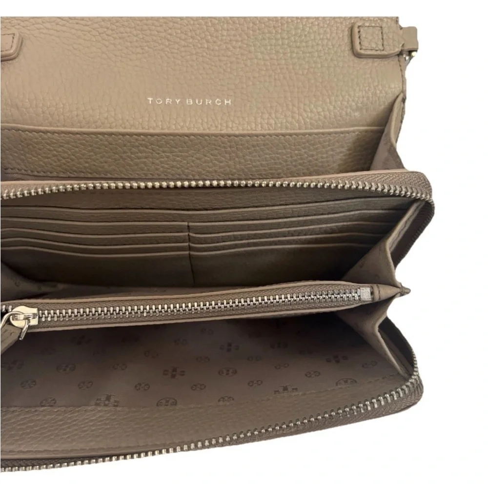 Tory Burch Crossbody handbag Tan Leather Shoulderbag clutch Tote Purse